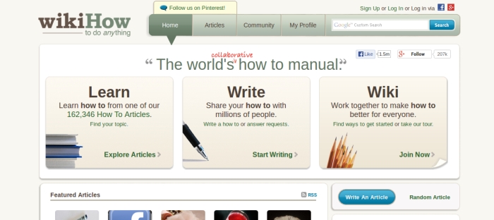 WikiHow welcome banner